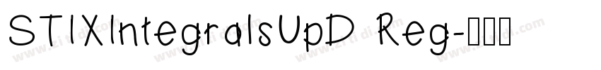 STIXIntegralsUpD Reg字体转换